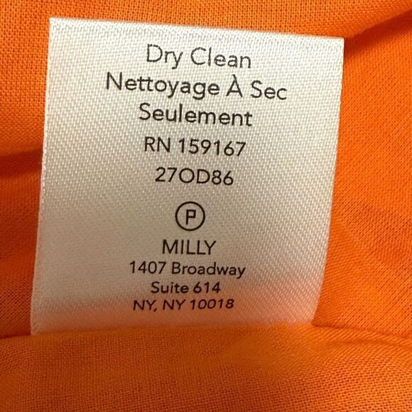 Milly Novi Eyelet Wrap Dress Tangerine. Size 8. - Picture 9 of 9